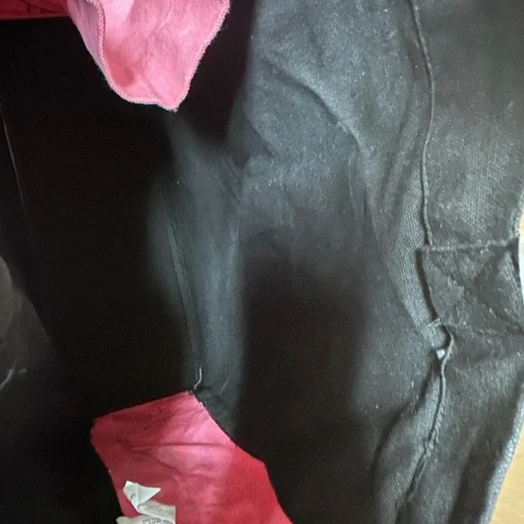 Ralph Lauren black and hot pink over the shoulder tote w/logo.”Solid” base. NWT - Picture 4 of 4